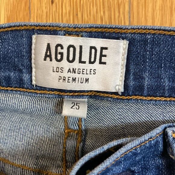 Agolde Sophie High Rise Skinny Distressed Jeans Size 25 - Picture 3 of 9